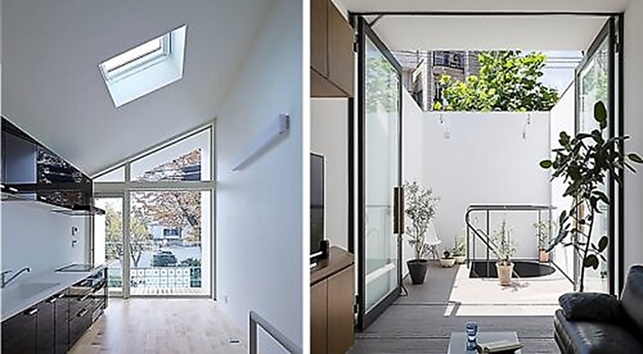 室内からバルコニーに視線が抜けて広く感じる